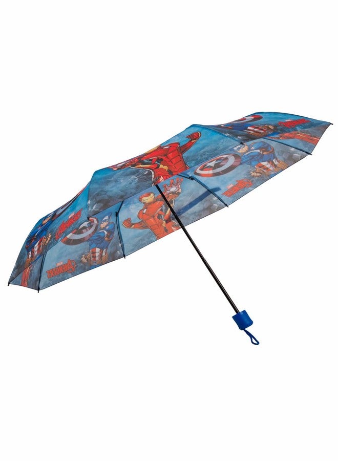 Yellow Bee Marvel Avengers Foldable Umbrella for Boys, Blue, 7-15 Years - Image 3